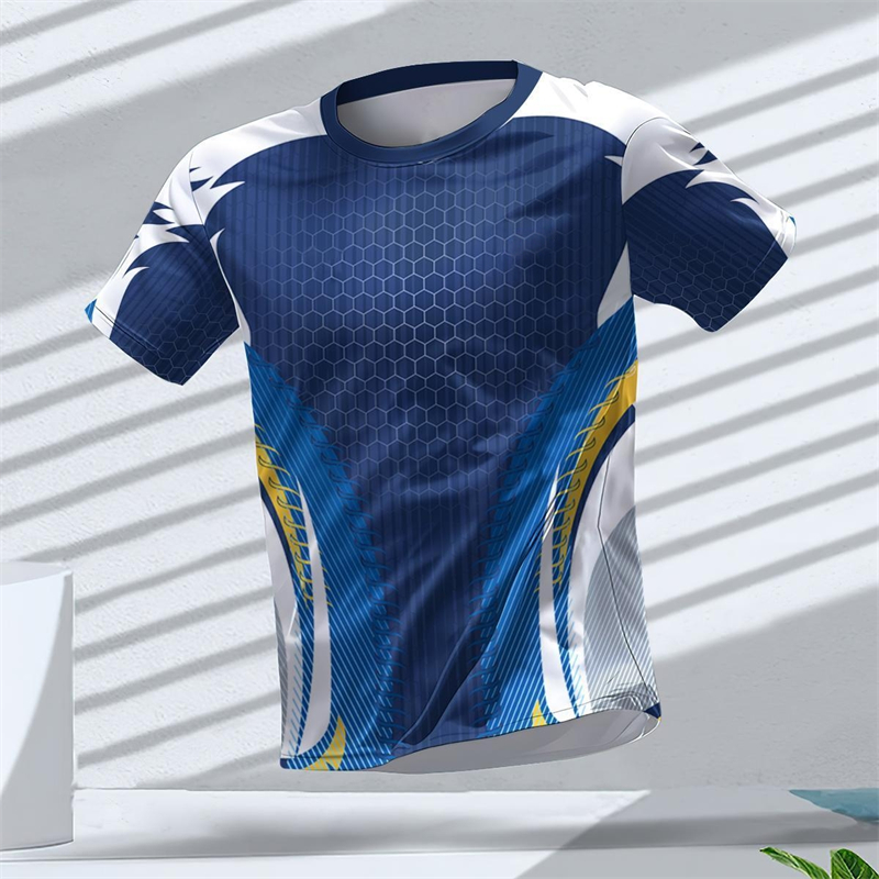 Street Fashion Magazine - Geometryczne grafiki, koszulki sportowe drukowane 3D,