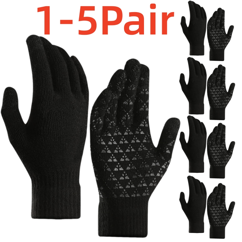Street Fashion Gloves - 1-5Pairs Zimowe rękawice do biegania na