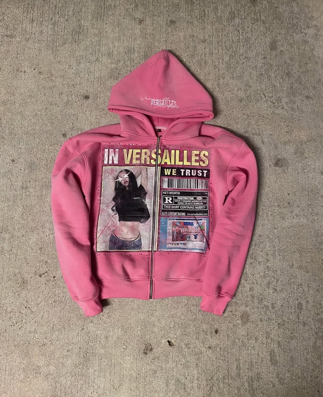 Street Fashion Zip Up Hoodie - Bluza z nadrukiem w stylu retro