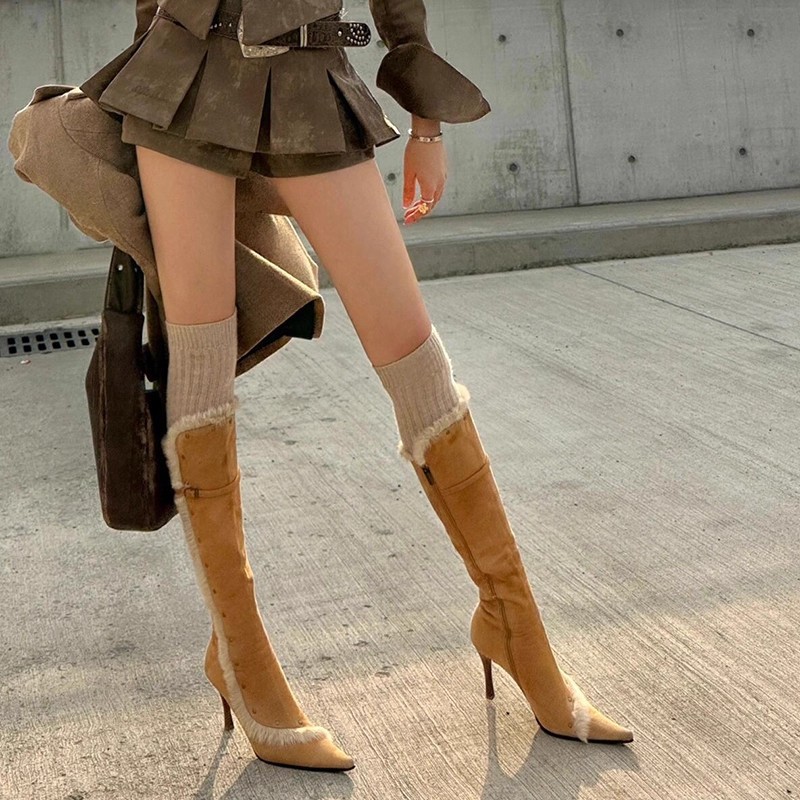 Street Fashion Style Youtube - Szpiczaste botki damskie 2026 nowe botki
