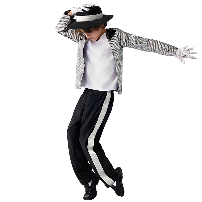 Street Fashion Gloves - Chłopiec Michael Jackson Billie Jean Kostium