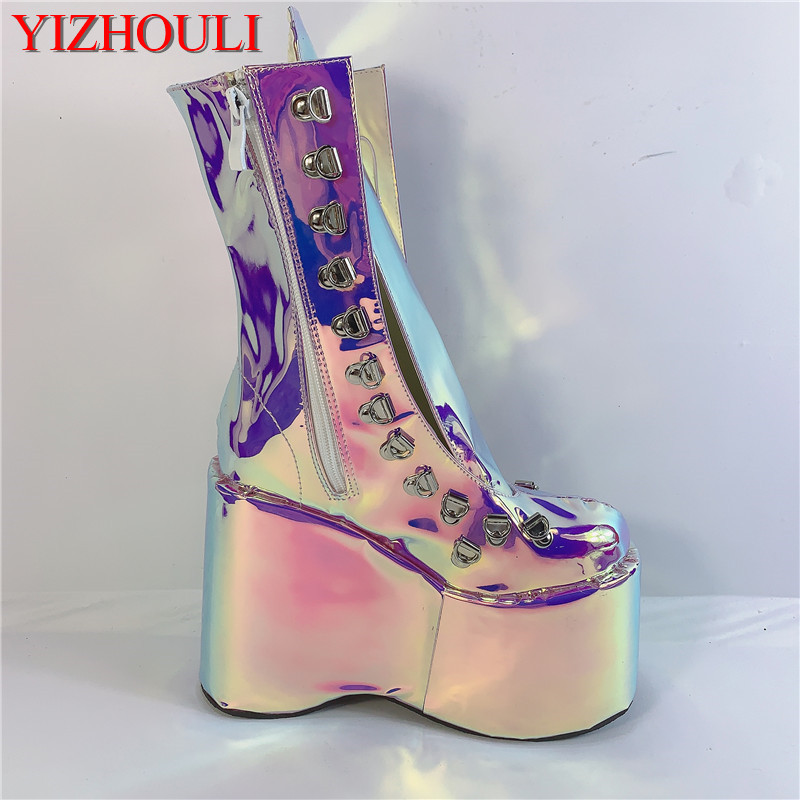 Street Fashion Model - Magiczny fioletowy 12,5 cm modny obcas