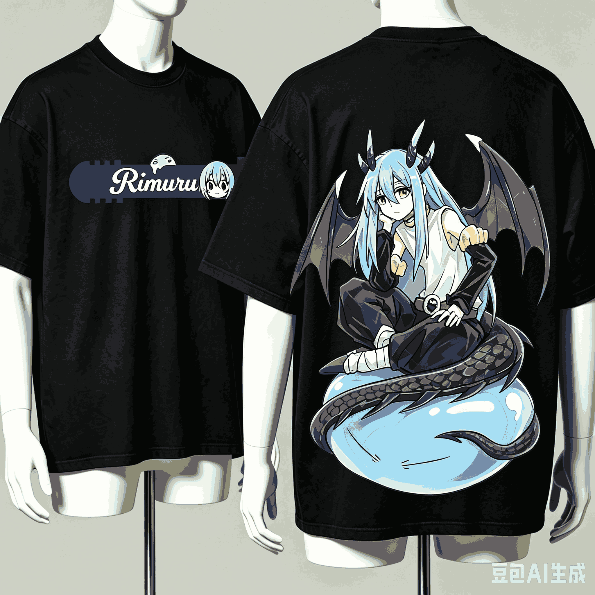 Street Fashion Model - Koszulka Slime Rimuru dla fanów anime,