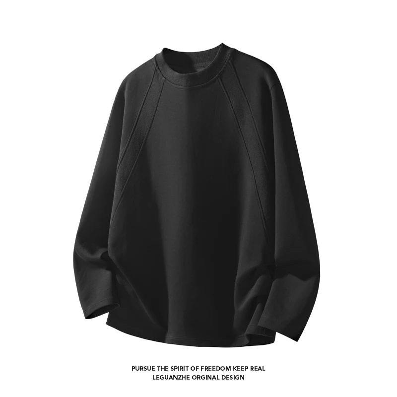 Street For Fashion - Męska koszulka z długim rękawem, dekoltem