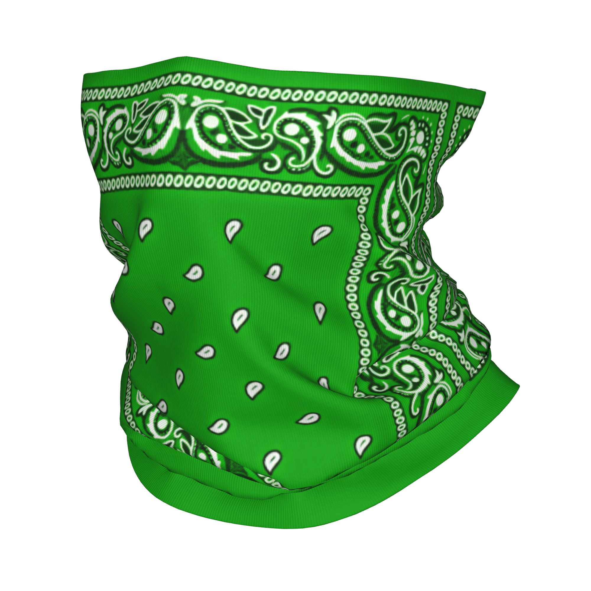 Balaclava Face Mask - Zielona Bandana Fajna Maska Rowerowa Wędkarska