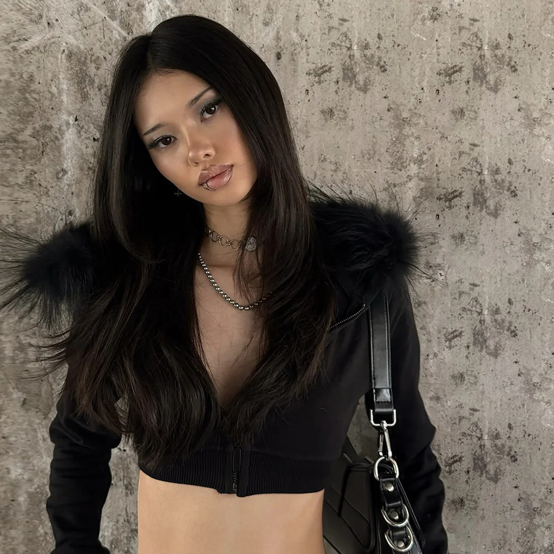 Moda Y2K Gotycka Harajuku Ins  – Street Fashion Zip Up Hoodie recenzja i cena