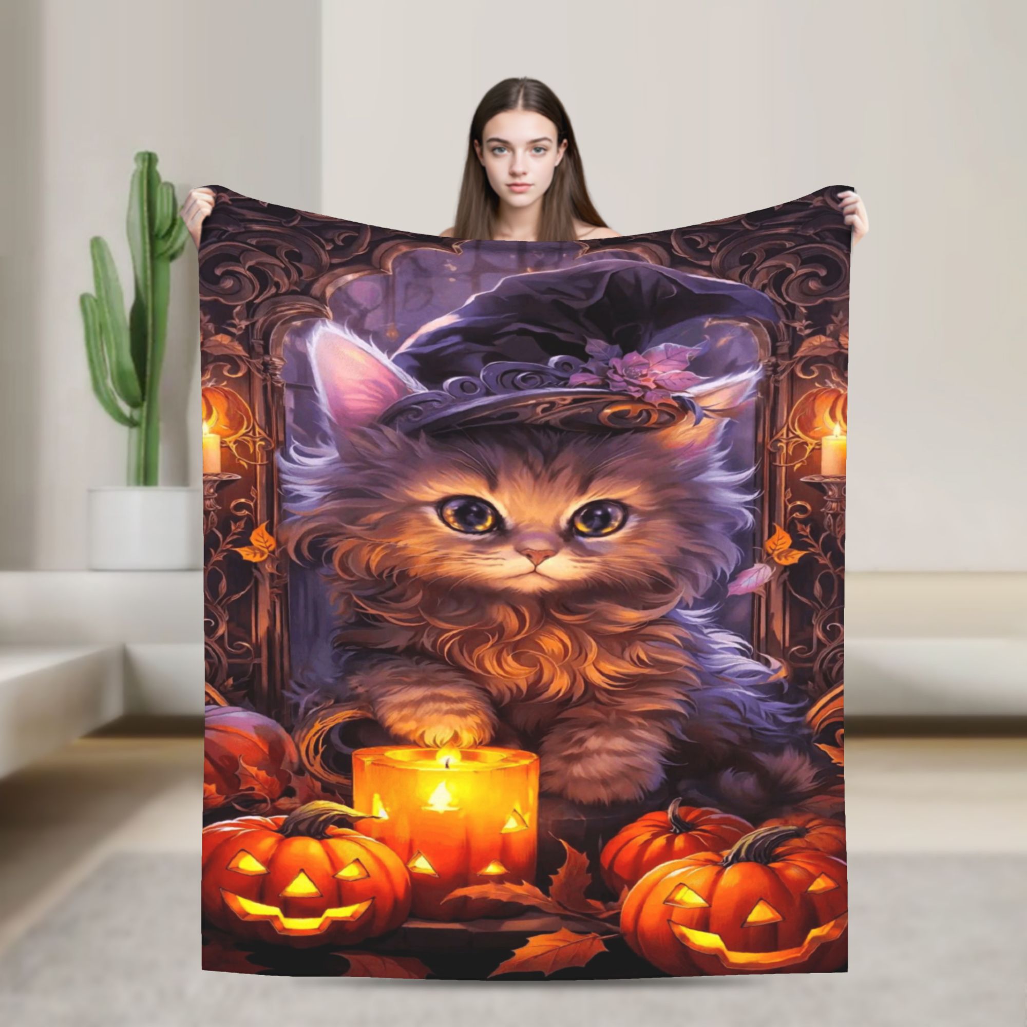 Koc na Halloween z czarnymi ko – Street Fashion Loverboy recenzja i cena