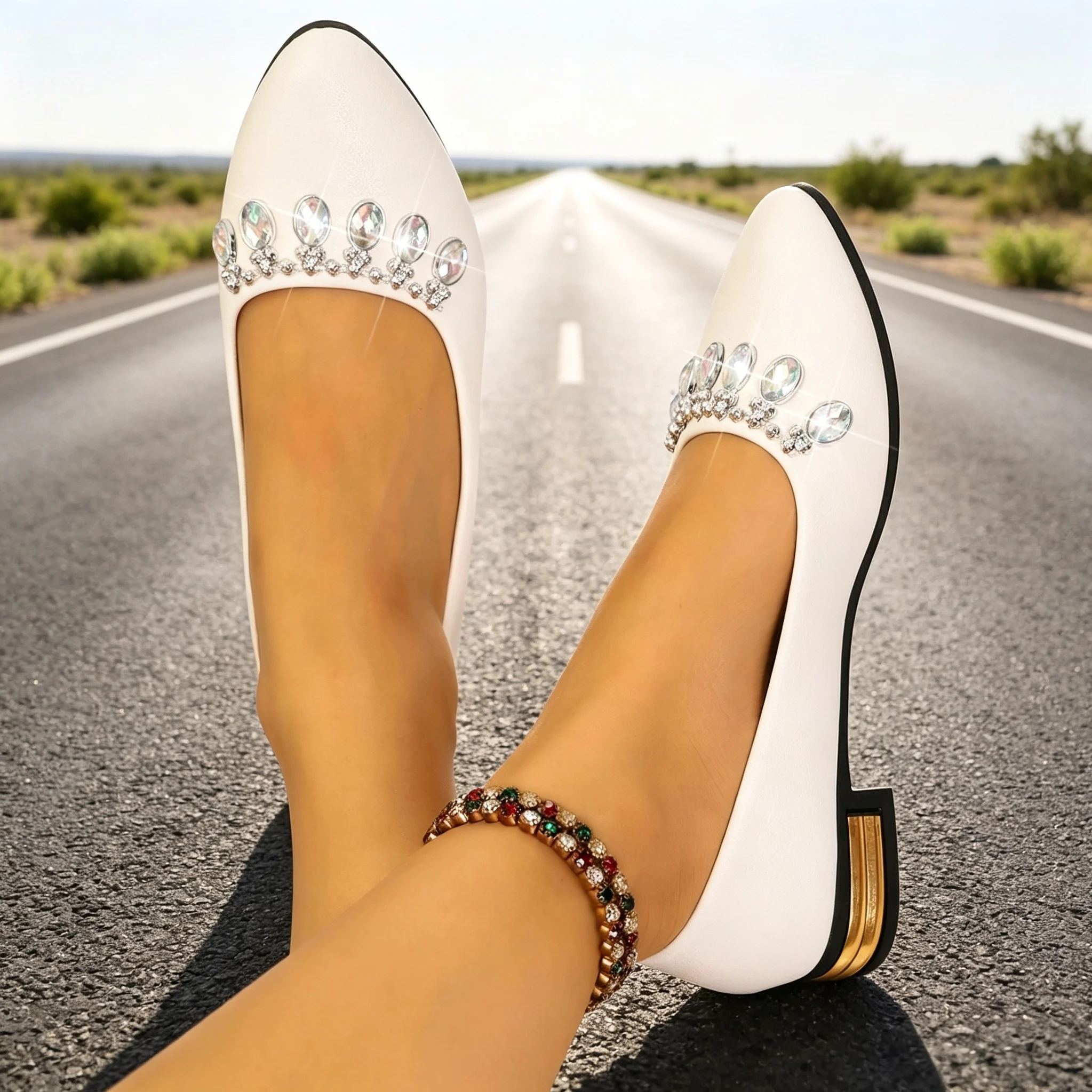 Damskie baleriny z ostrym nosk – Street Fashion Ladies recenzja i cena
