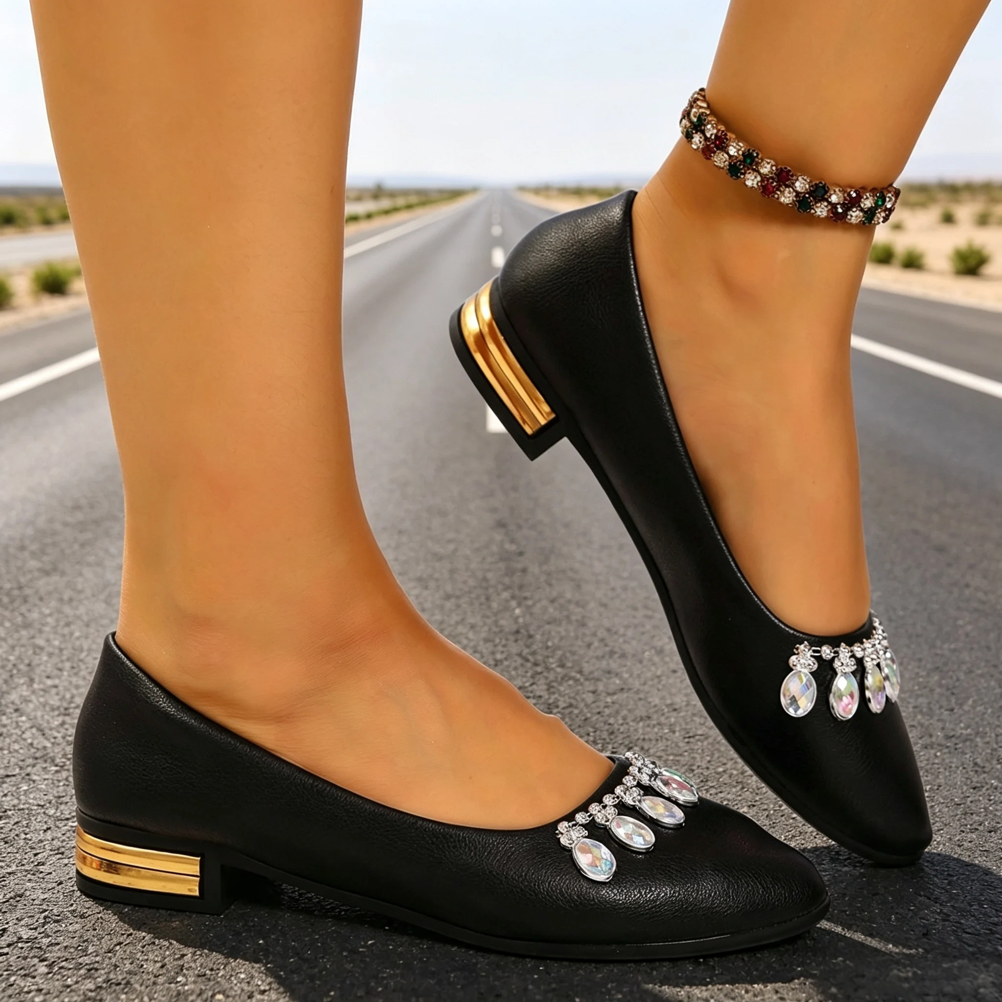 Damskie baleriny z ostrym nosk – Street Fashion Ladies recenzja i cena