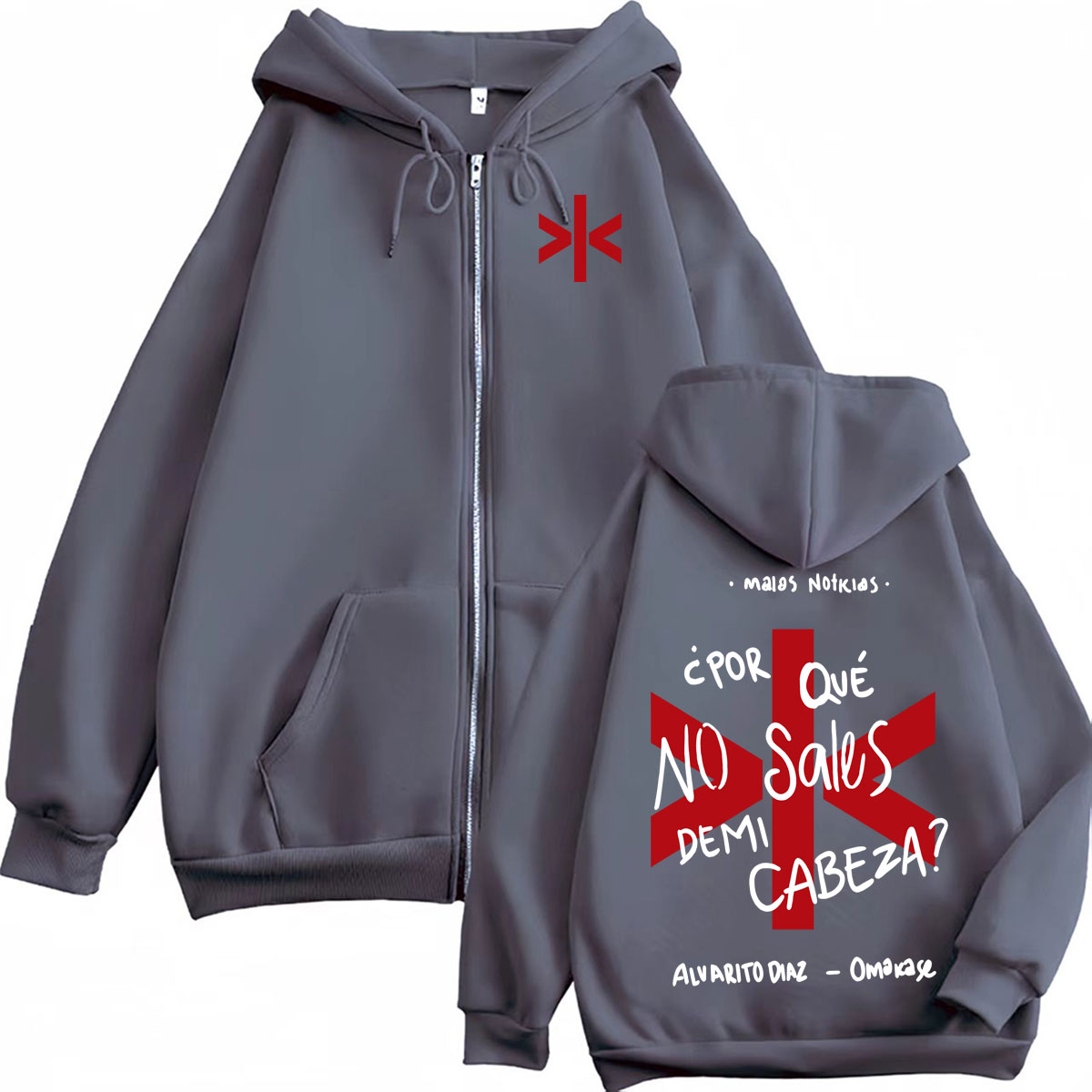 Bluzy z kapturem Alvaro Diaz O – Street Fashion Zip Up Hoodie recenzja i cena