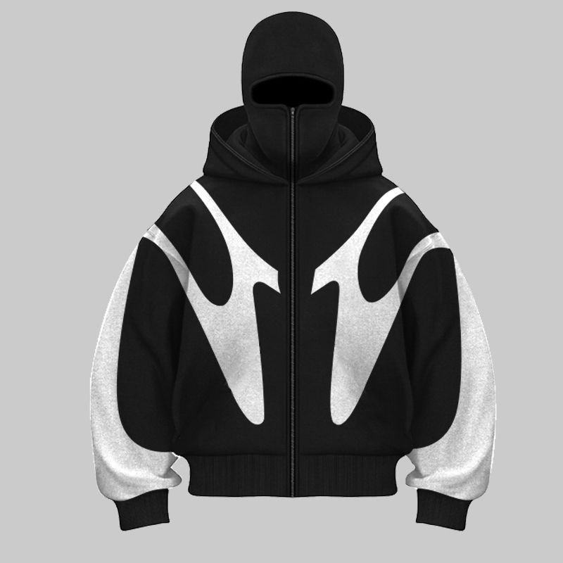 Retro Printed Devil Pattern Do – Street Fashion Zip Up Hoodie recenzja i cena