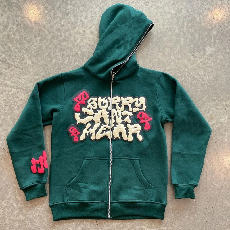 American Retro Star and Letter – Street Fashion Zip Up Hoodie recenzja i cena
